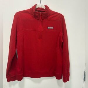 VINEYARD VINES WOMENS RED ZIP-UP SWEATER